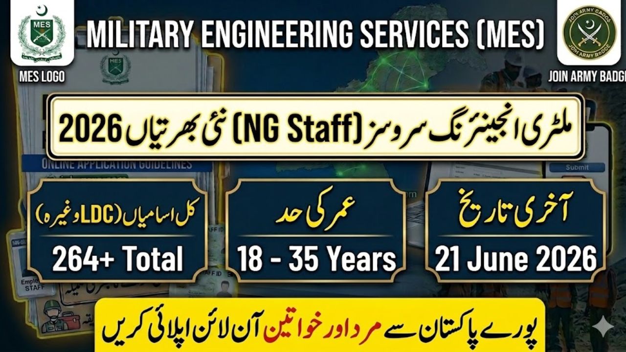 MES Non-Gazetted (NG) Staff Recruitment 2026