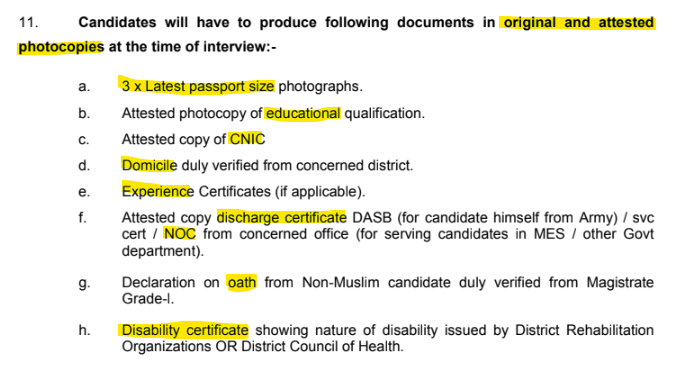 Mandatory Document Checklist for the Final Interview For MES Job 2026